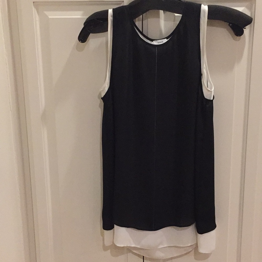 Vince silk sleeveless blouse top